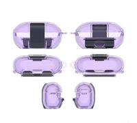 Funda rígida protectora para Beats Solo Buds, resistente a los impactos, material ABS ligero, mecanismo de bloqueo seguro, esencial de viaje, multicolor, 10 cm (morado)