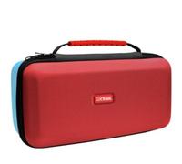 GXTrust 1252RB XL Funda para Nintendo Switch 2, Carcasa Estuche Rigido de Transporte para Consola y Accesorios, Funda Protectora Dura, Bolsillo para 4 Joy-Cons y 12 Cartuchos de Juego, Rojo / Azul