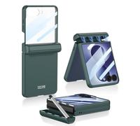 Funda Robusta Delgada for Samsung Galaxy Z Flip 8 S-Pen magnética | Protección puerto bolsillo cortes precisos antigolpes vidrio templado(Green)