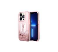 Funda rosa con purpurina líquida de Karl Lagerfeld para iPhone 14 Pro