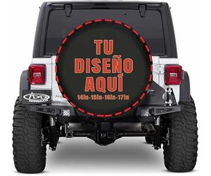 Funda Rueda Repuesto 4x4 Personalizado Cubiertas de Neumáticos Personalizada Agrega tu Texto/Logo/Foto Cubiertas de Rueda de Repuesto Impermeables a Prueba de Polvo Aptas 16 Inch