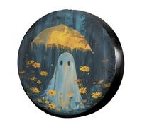 Funda Rueda Repuesto Lindo Fantasma De Sábana Cubiertas De Neumáticos Resistente Cubierta De Neumático De Repuesto Universal Cubierta De Llanta para Vehículo Viaje Camiones S