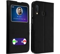 Funda Samsung Galaxy A20e Protección Doble Ventana Función Soporte Negro