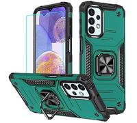 Funda Samsung Galaxy A23 5G/4G, Funda Samsung Galaxy A23 con Protector de Pantalla TPU + PC Fundas para teléfono con Soporte de Anillo a Prueba de Golpes para Samsung Galaxy A23 (Verde Oscuro)