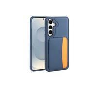 Funda Samsung Galaxy A36 con tarjetero, X-Card, funda de piel sintética | Color: naranja