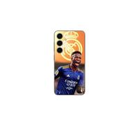 Funda Samsung Galaxy S24 FE Vini JR Wallpaper Real Madrid Azul y amarillo Maniacase