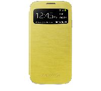 FUNDA SAMSUNG GALAXY S4 FLIP COVER VENTANA FRONTAL.SUSTITUYE TAPA TRASERA/AMARILLO/EF-CI950BYEGWW