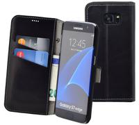 Funda Samsung Galaxy S7 Edge Book Cartera De Cuero En Negro