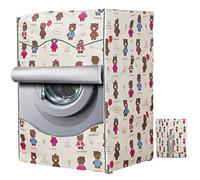 Funda Secadora & Cubierta Impermeable para Lavadora,Funda Secadora Carga Frontal(Little bear,60 * 64 * 85cm)
