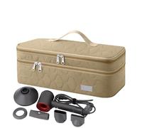 Funda secadora - soporte para herramientas para el cabello, organizador de rizado | Bolsa de almacenamiento de doble capa, funda de forro resistente al calor para viajes de negocios, uso de