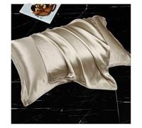 Funda Seda Almohada Funda de Almohada Seda Grado 6A Real sobre Color sólido 48x74 para el Cabello y la Piel(Qian ka,48x74cm 2pc)