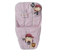 Funda Sila Bebé Universal + Cubre Arnés, Hipotérmica, Transpirable, Hipoalergénica e Hipersuave, Tejido trasero 3D, Solapa Engomada Superior (Girl Pirate)