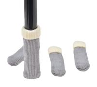 Funda silenciosa para Patas de Mesa, Calcetines for Patas de Silla, 24 Piezas, cubrepiernas Punto, Antideslizantes, reducción Ruido, Multicolor(Gray)