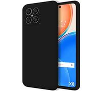 Funda Silicona Líquida Ultra Suave para Huawei Honor X8 Color Negra