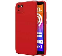 Funda Silicona Líquida Ultra Suave para Huawei Y5p Color Roja