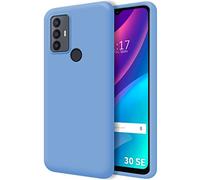 Funda Silicona Líquida Ultra Suave para TCL 30 SE / 30E / 306 color Azul