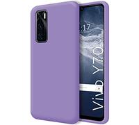 Funda Silicona Líquida Ultra Suave para Vivo Y70 color Morada