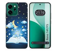 Funda Silicona para OPPO Reno 14 F / 14F 5G diseño Libro Cuentos Dibujos