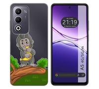 Funda Silicona Transparente para OPPO A5m / A5 4G / 5G diseño Mono Dibujos
