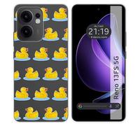 Funda Silicona Transparente para OPPO Reno 13FS 4G / 13 FS 5G diseño Pato Dibujos