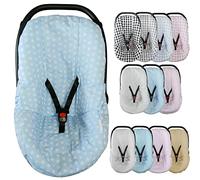 Funda Silla Coche Bebé Universal Grupo 0/0+ Algodón Ideal Verano - Marca Vizaro - Azul Estrellitas