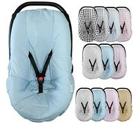 Funda Silla Coche Bebé Universal Grupo 0/0+ Algodón Ideal Verano - Marca Vizaro - Azul Lunares