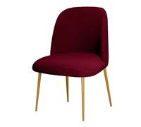 Funda Silla de Comedor Pack de 1/2/4/6,Suaves Elásticas Fundas Protectoras para Sillas de Cocina Sin Brazos y Respaldo Curvo,Lavables y Extraíbles,para Sala de Estar Dormitorio(Wine Red,1 Set)
