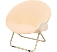 Funda Silla Elástica Impermeable, para Sillón sin Brazos o Luna - Protector Elástico de Tela Jacquard, Desenfundable y Lavable para Sofá 1 Plaza, Sala, Dormitorio(Beige,1ps)