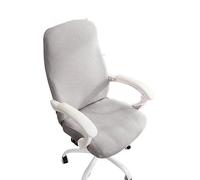 Funda Silla Oficina 1PC Office Chair Cover Stretch Rotating Computer Elastic Gaming Slipcover For Living Room(Light Gray,M Chair Cover)