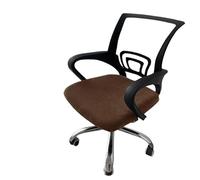 Funda Silla Oficina 1Pc Velvet Office Chair Cover Computer Swivel Seat Modern Elastic Slip Washable Slipcovers Removable Dust(Dark Brown)