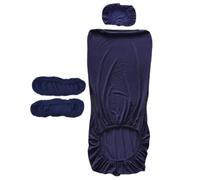 Funda Silla Oficina Elastic Office Chair Cover Headrest Solid Color Slipcovers Washable Gaming(Dark Blue)