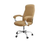 Funda Silla Oficina Office Chair Cover Set Stretch Computer with Armrest Washable and Removable Solid Colors(Camel,Samll)