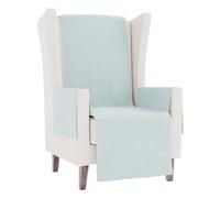 Funda Sillon Relax reclinable, Funda Sillon orejero, Funda Sofa 1 Plaza (hasta 110 cm de Ancho), Acolchada Liso algodón Transpirable, Color Agua