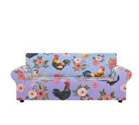 Funda Sofa 1 Plaza Flor Pollo Púrpura Cubre Sofas Ajustables Fundas Sofas Elastica Spandex Lavables Protector Sofa Cover Anti Gatos Funda Sofá Universal Espesas Fundas Sofá Modernas Couch Cover