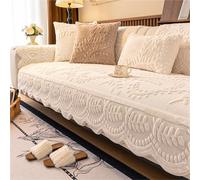 Funda Sofa, 3 4 Plazas Súper Suave Antideslizante Antiarañazos Cubre Sofa(White,90X240cm/35X94IN)