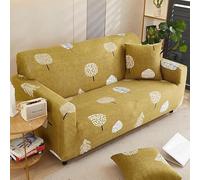 Funda Sofa 3 Plazas Árbol Amarillo Mostaza Cubre Sofas Elasticas Ajustables Funda Sillon Spandex Lavables Couch Sofa Cover Modernas Capa Cubre Sofá Gatos Universal Espesas Cubresofa