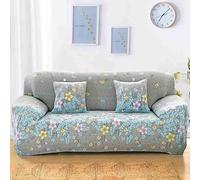 Funda Sofa 3 Plazas Flores Y Hojas Funda para Sofá Elasticas Extraíbles Lavables,Jacquard Spandex,Protector Sofa Gatos Arañazo Y Perros Mascotas