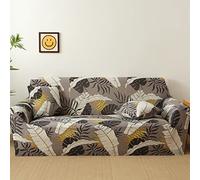 Funda Sofa 3 Plazas Hojas Marrones Doradas Fundas Sofa Ajustables Fundas para Sofa Spandex Lavables Fundas de Sofa Modernas Funda Sofá 3 Plazas Universal Elasticas Espesas