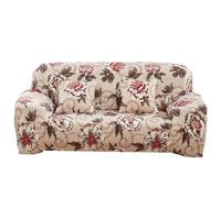 Funda Sofa 3 Plazas Marrón Rojo Funda De Sofá Elástica En Spandex,Antideslizante,Protector Sofa Gatos Arañazo Y Perros Mascotas,Funda Sofá Estampadas