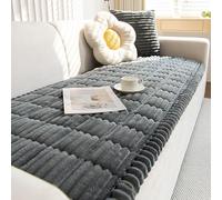 Funda Sofa Chaise Long 1 2 3 4 Plazas Protector de Cubre Sofa-Fundas de Pana Suaves y Gruesas Antideslizante Antiarañazos Duradero y Lavable,Dark Gray,80x180cm