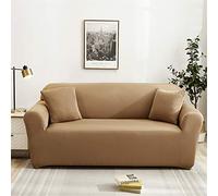 Funda Sofá de Universal Estiramiento, Morbuy Color Sólido Impresión Cubierta de Sofá Cubre Sofá Funda Furniture Protector Antideslizante Elastic Soft Sofa Couch Cover (Caqui,3 plazas)