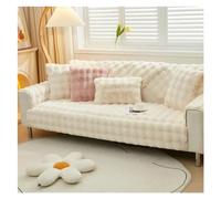 Funda Sofá Funda de sofá de Felpa de Invierno, Cojines cálidos en Forma de L, Respaldo de sofá, reposabrazos, Fundas Antideslizantes for sofá de Sala de Estar(Beige,Pillowslip 45x45cm)