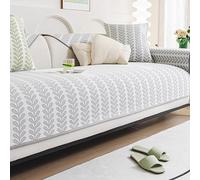 Funda Sofa, para Cama Plaid Sofa 1 2 3 4 Plazas, Cubre Sofá Chaise Longue, Protector de Muebles para Sofá, Funda de sofás Lavable,Light Gray,36 * 71in/90 * 180cm