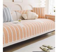 Funda Sofa, para Cama Plaid Sofa 1 2 3 4 Plazas, Cubre Sofá Chaise Longue, Protector de Muebles para Sofá, Funda de sofás Lavable,Naranja,36 * 71in/90 * 180cm