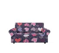 Funda Sofa Patrón De Corazón Rojo Cubre Sofas Sofa Cover Cubresofa 4 Plazas