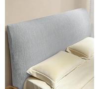 Funda Suave Antipolvo sin Relleno para Cabecero Elástica y Resistente Renueva Dormitorio 150-170cm Protección Total No Desliza Fácil de Poner, Resistente(Gray1,Cal King:67-74'')