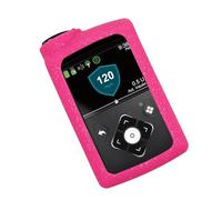 Funda suave de silicona con purpurina para bombas de insulina Medtronic (MiniMed 630G MiniMed 640G MiniMed 650G MiniMed 670G MiniMed 770G MiniMed 780G) (rosa intenso)