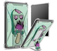 Funda suave para Amazon Kindle de 11ª generación 2022 de 6 pulgadas, parte trasera transparente con helado de zombi, protección de esquinas a prueba de golpes con soporte duro