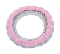 Funda suave para asiento de inodoro, alfombrilla de cojín elástica para cuencos en forma de U V O, almohadilla de baño de poliéster lavable con correa para colgar (rosa con gris A)