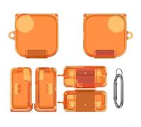Funda suave para auriculares de TPU para CMF Buds Pro 2, funda a prueba de polvo, funda lavable, protección completa, carcasa naranja transparente, 6 x 6,6 x 3 cm (naranja transparente)